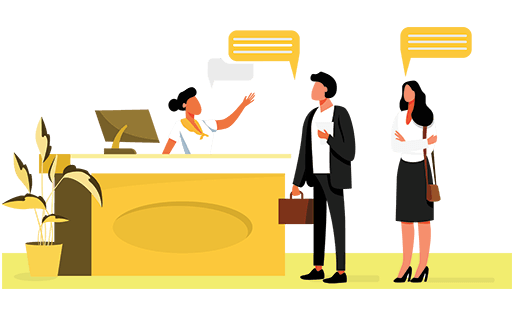 Resepsionis untuk Virtual Office Member